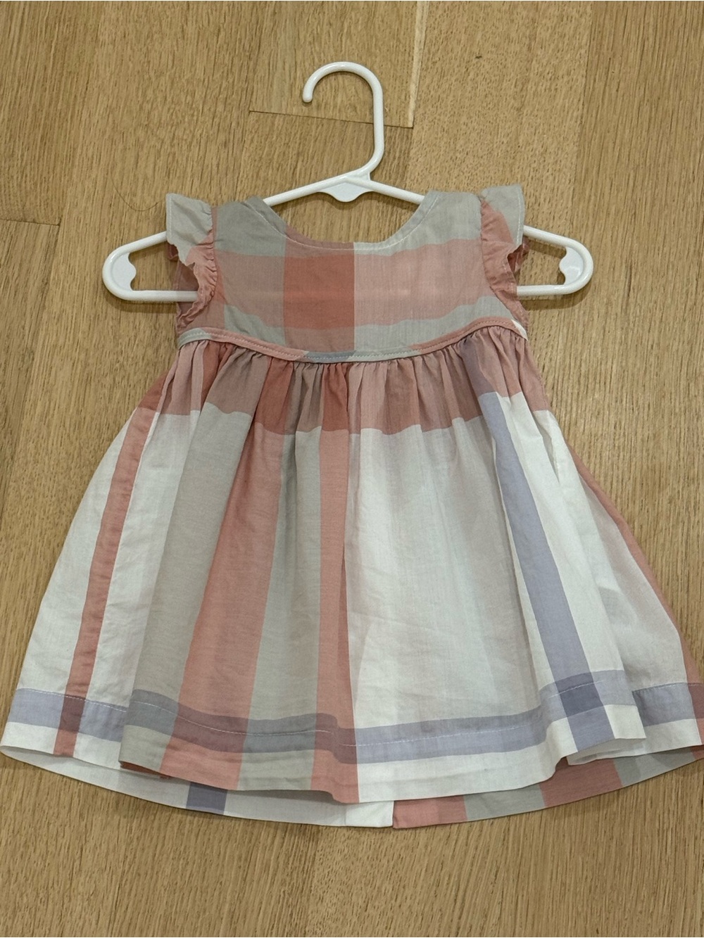 Burberry Baby Girls Pink Plaid Cotton Sundress 6m